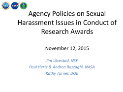 Agency Harassment Policies - James Ulvestad