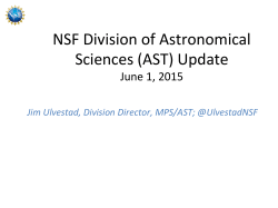 NSF Program Update - James Ulvestad