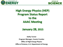 DOE Programs and Budget Update - Kathy Turner