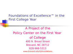 Foundations of Excellence: The Union of Aspiration and Assessment