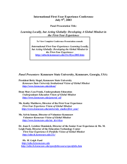 Learn Locally, but Act Globally: Developing A Global Mindset in the First-Year Seminar