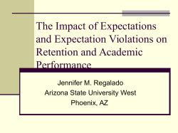The Impact of Expectations and Expectation Violations on Retention and Academic Performance