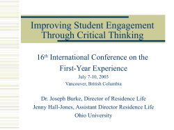 Improving Student Engagement Through Critical Thinking