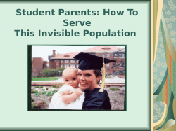 Student Parents: How to Serve This Invisible Population