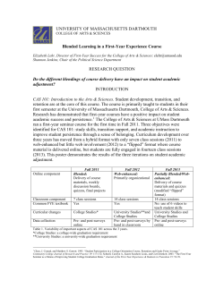 PR-108 Blending the First-Year Seminar Curriculum