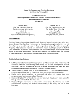 FD-58 Preparing First-Year Students for Research- handout