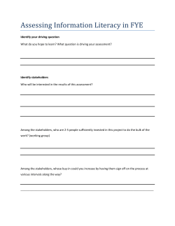 CT-219 Information Literacy in the First-Year Experience Wrksht
