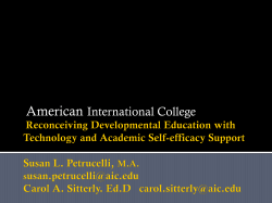 CI-235 Reconceiving Developmental Education