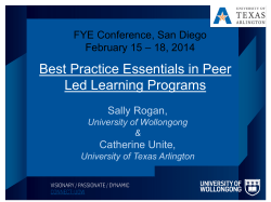 CI-171 Best Practice Essentials in Peer-Led Learning Programs