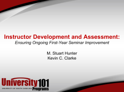 CI-161 Instructor Development and Assessment
