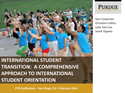 CI-160 International Student Transition A Comprehensive