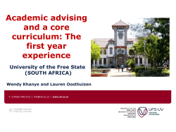 CI-143 Academic Advising and a Core Curriculum Module