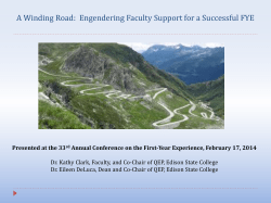 CI-142 Engendering Faculty Support for a Successful First-Year