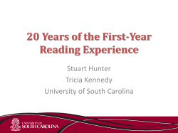 CI-33 Twenty Years of the First-Year Reading Experience