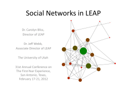 Understanding the Community in Learning Community : A Study of Social Networks in LEAP Classes