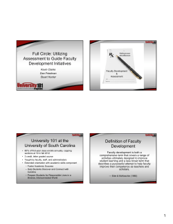 Full Circle: Utilizing Assessment to Guide Faculty Development Initiatives
