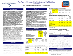 The Role of Noncognitive Factors and the First-Year Seminar