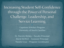 Increasing Student Self-Confidence Through the Power of Personal Challenge, Leadership Development, and Service-Learning