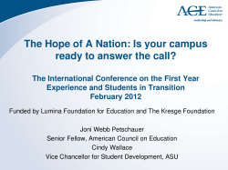 The Hope of A Nation: Is Higher Education Ready to Answer the Call?