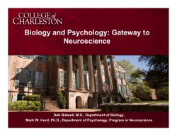 Biology and Psychology: Gateway to Neuroscience