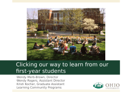 Clicking Our Way to Learn From Our First-Year Students