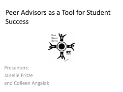 Peer Advisors in Educational Initiative