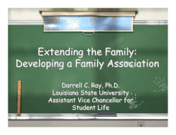 Extending the Family: Developing a Family Association