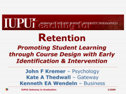 Faculty Making a Difference: Improving Retention Through Collaboration and Research