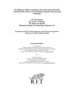 Developing an Online Community Site to Infuse Diversity Into a First-Year Enrichment Program: Successes and Challenges