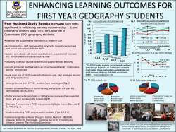 Enhancing Learning Outcomes for First-Year Geography Students