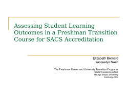 Assessing Student Learning Outcomes in a First-Year Transition Course for SACS Accreditation
