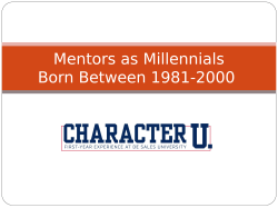 Millennials as Mentors