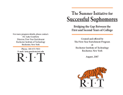 Rounding the First Year: Sliding into Second