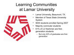 Don't Try This at Home: Student Involvement in Learning Communities