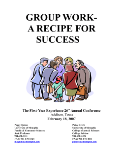 A Recipe for Success: Ingredients for Group Work