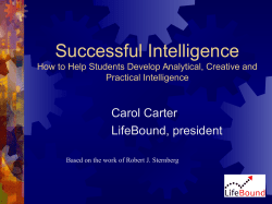 Successful Intelligence: How to Help Students Develop Analytical, Creative, and Practical Intelligence