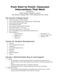 From Start to Finish: Successful Classroom Interventions