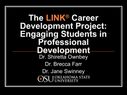 The LINK Career Development Project: Engaging First-Year Students in Professional Development