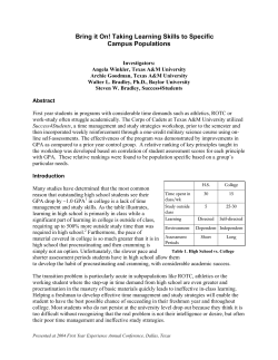 Bring It On! Taking Learning Skills to Specific Campus Populations