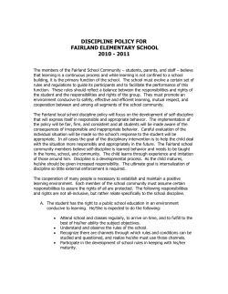 Discipline Policy