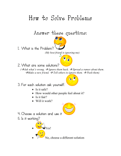How to Solve Problems