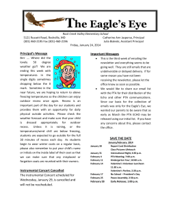 Eagle's Eye, January 24, 2014