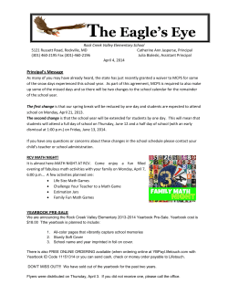 Eagle's Eye, April 4, 2014