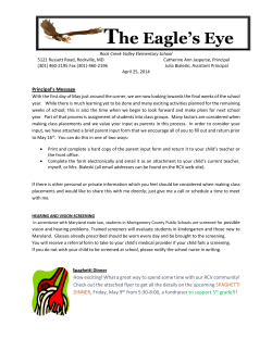 Eagle's Eye, April 25, 2014