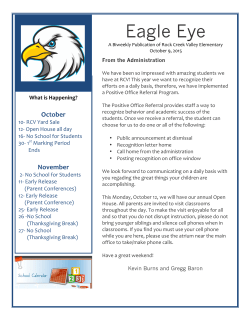 Eagle's Eye, October &nbsp;9, 2015