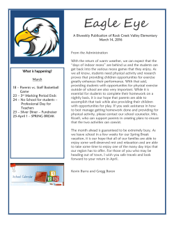 Eagle's Eye, March 14, 2016