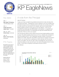 December 2015 newsletter