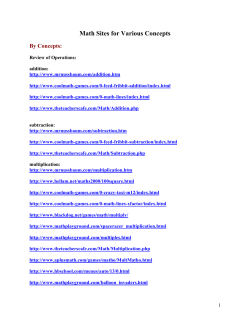 Math Websites for Upper Grades
