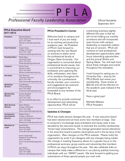 PFLA Newsletter