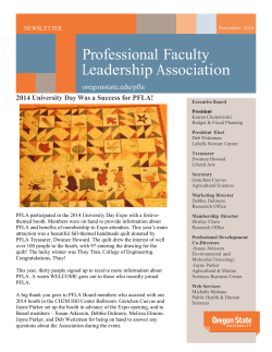 November 2014 PFLA newsletter
